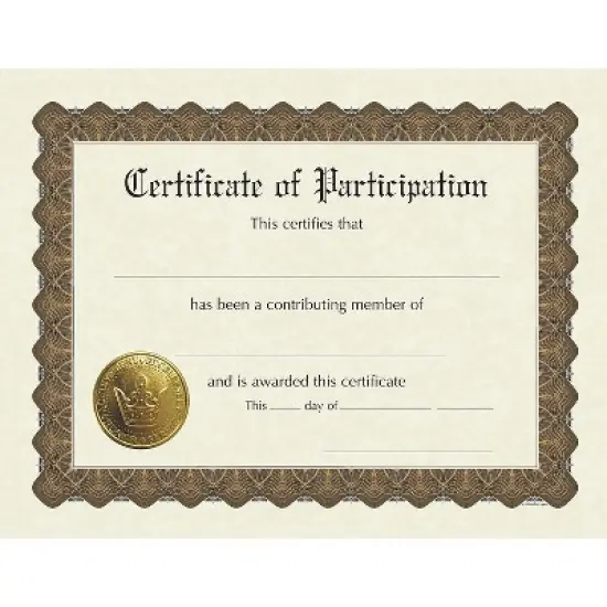 Great Papers! Certificate of Participation 8.5" x 11" Multicolored 6/Pack (930800) image {3}