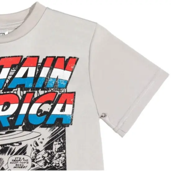 Marvel Avengers Captain America Graphic T-Shirt and Shorts Outfit Set Toddler image {5}