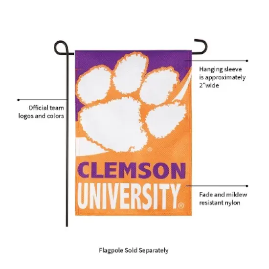 Evergreen Flag, DS New Burlap, Garden, Clemson University image {2}