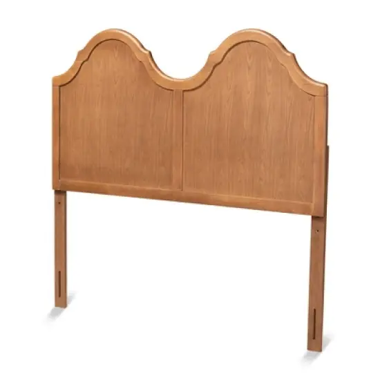 Tobin Vintage Wood Arched Headboard Walnut - Baxton Studio image {5}