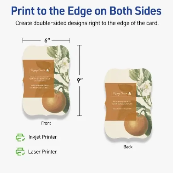 Avery Cards with Flourished Edges, 6" x 9", Matte Ivory, 10ct image {5}