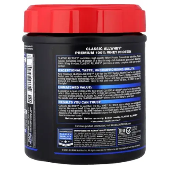 ALLMAX CLASSIC ALLWHEY&reg;, 100% Whey Protein Source, Chocolate Peanut Butter, 0.9 lbs (425 g) image {2}