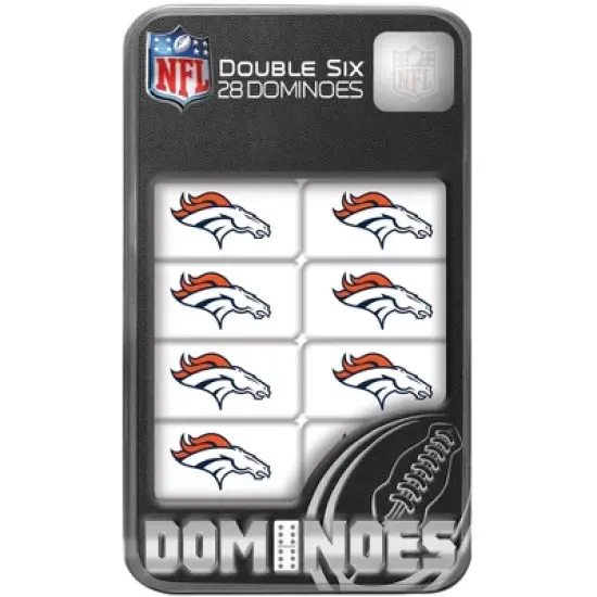 MasterPieces Officially Licensed NFL Denver Broncos 28 Piece Dominoes Game for Adults image {1}