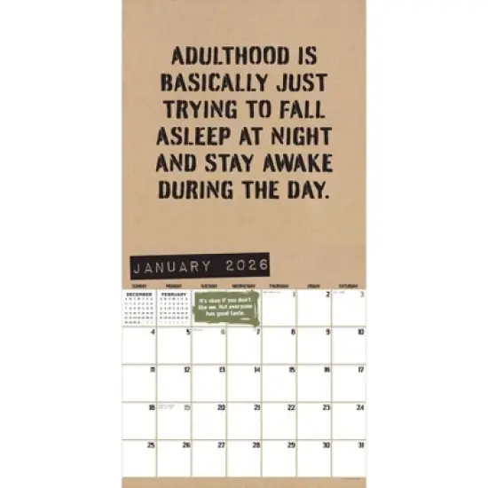 TF Publishing 13.5"x14.5" 2026 Anti-Affirmations Wall Calendar image {5}