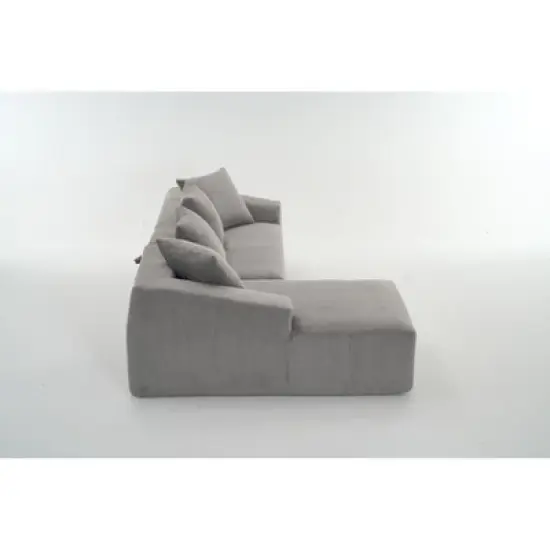 NicBex Couches for Living Room Modern Sectional Couch Full Sponge Compression 3-seater Sofa Couch Combining Chaise Longue image {1}