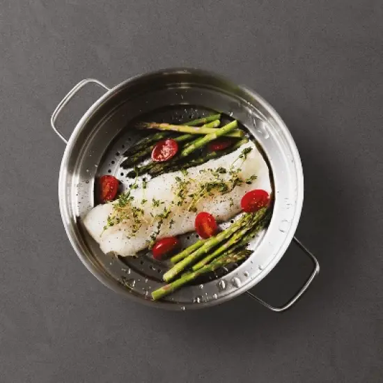 BergHOFF Graphite Recycled 18/10 Stainless Steel Steamer Insert 10" image {5}