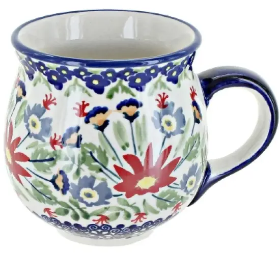 Blue Rose Polish Pottery K090  Manufaktura Bubble Mug image {12}