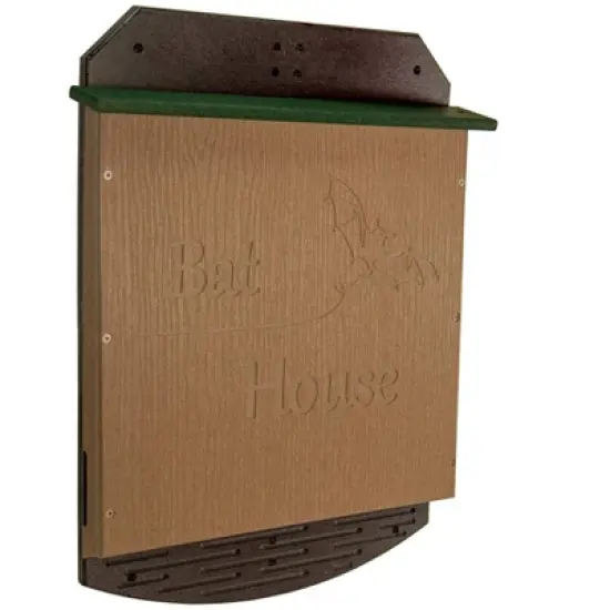 JCs Wildlife Poly Lumber Single Chamber Bat House - Holds up to 100 Bats, Easy for Bats to Land and Roost - Outdoor Bat Shelter - Weather Resistant image {4}