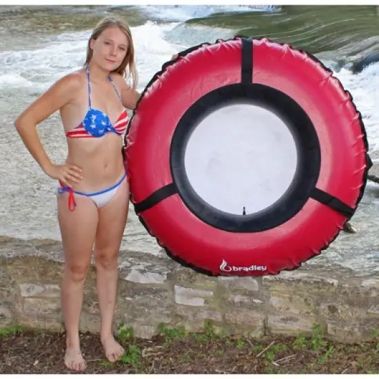 Bradley Pack of two Bradley heavy duty tubes for floating the river; Whitewater water tube; Rubber inner tube with cover for river floating; Linking t image {2}