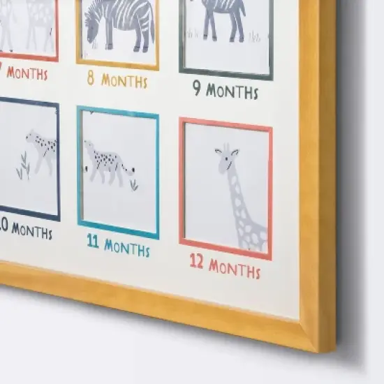 Milestone 4" x 4" Image Opening Picture Frame - Multi Bright with Natural Frame - Cloud Island&trade; image {2}