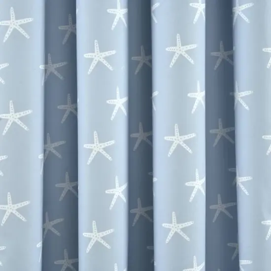 84"x52" Seaside Starfish Blackout Window Curtain Panel Blue - Lush D&eacute;cor image {2}