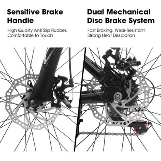 27 Inch Mountain Bike 21 Speed, Suspension Fork, Aluminum Frame Disc Brake, Mountain Biking image {3}