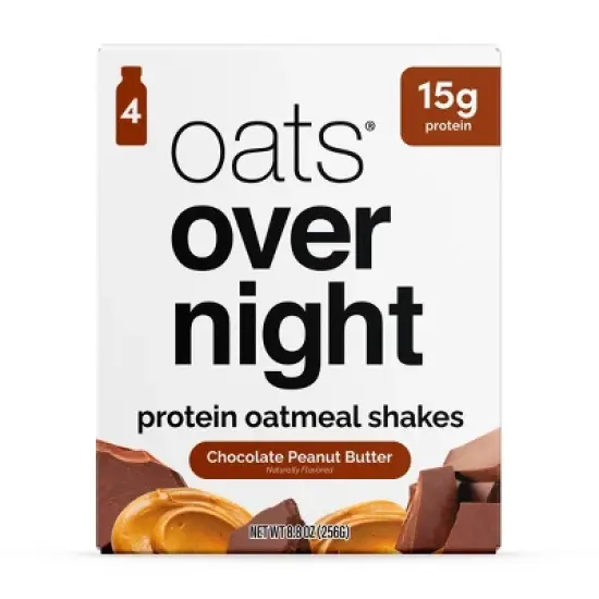 Oats Overnight Chocolate Peanut Butter Breakfast Shake - 8.8oz/4ct image {7}
