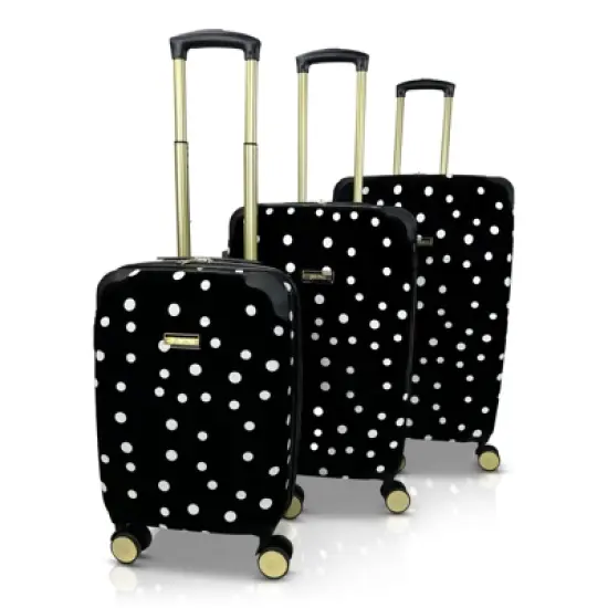 Jenni Chan Polka Dot 3-Piece Hardside Spinner Set image {1}