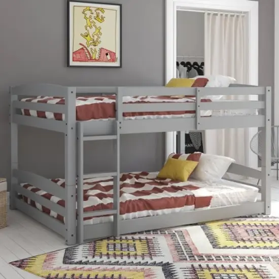 Full Over Full Alaina Floor Wood Bunk Bed - Room & Joy image {2}