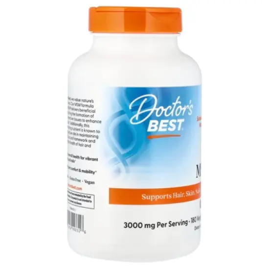 Doctor's Best MSM, 180 Veggie Caps (1,000 mg per Capsules) image {3}