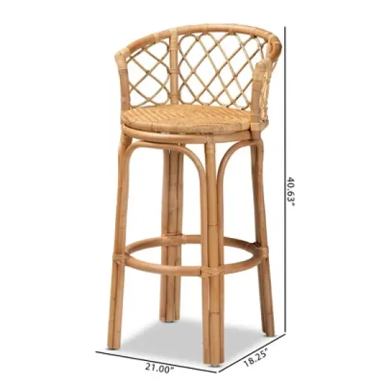 Orchard Rattan Barstool Natural/Brown - bali & pari image {8}