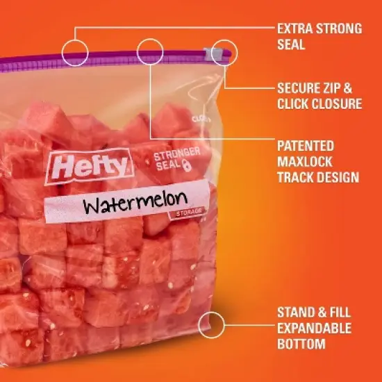 Hefty Gallon Food Storage Slider Bag image {4}