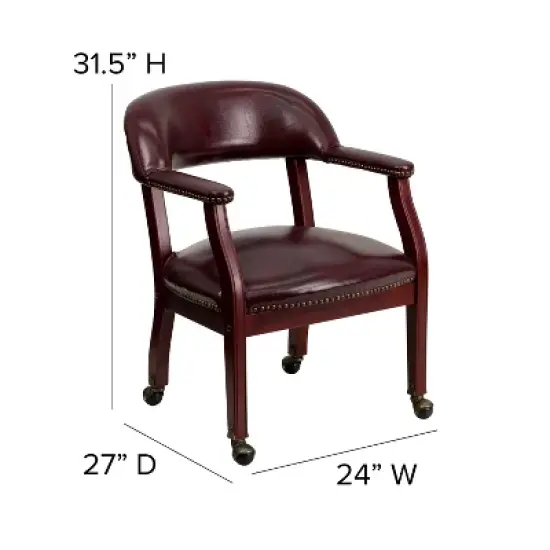 Emma and Oliver Conference Chair with Accent Nail Trim  and Casters image {3}