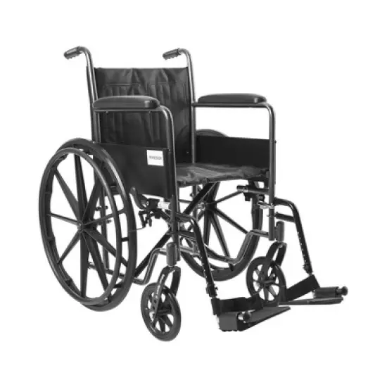 McKesson Wheelchair Steel 18"W x 16"D Swing-Away Footrest 146-SSP218FA-SF image {3}