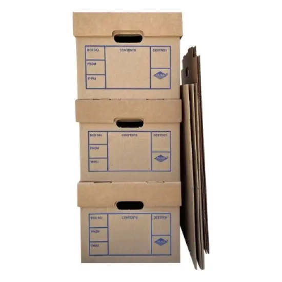 UBMOVE File Moving Boxes 200# Strength, Small, 15 x 12 x 10 Inches, 6 Pack image {2}