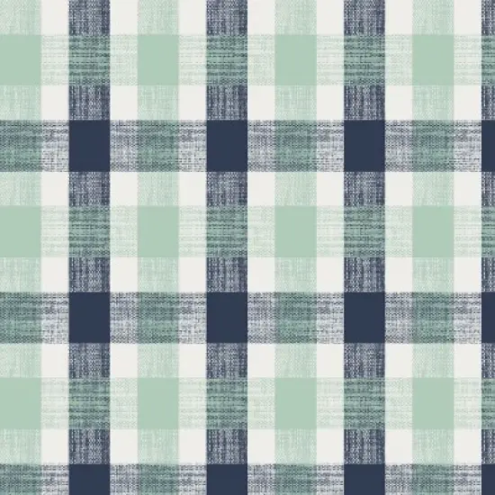 Fairland Square Storage Ottoman Check Navy Green - Skyline Furniture image {3}