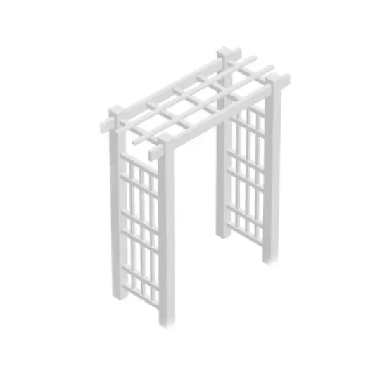 78" Windsor Vinyl Arbor - White - Dura-Trel image {2}