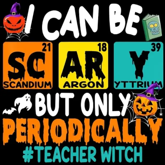 Men's Design By Humans I Can Be Scary But Only Periodically Science Halloween Gifts By lenxeemyeu Tank Top image {1}