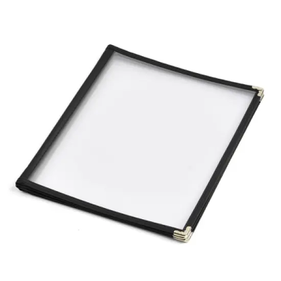 WeChef 40 Pack Restaurant Menu Covers 8.5 x 11" Book Style 4 Pages 8 Views Black image {2}