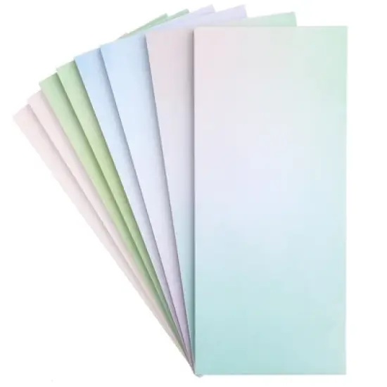 Paper Junkie 8 Pack Watercolor Pastel Sticky Notes, Gradient Color To Do Notepads (5.5 x 2.35 In, 50 Sheets Per Pad) image {3}