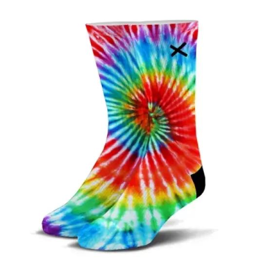 Basix Men's & Women's Performance Crew Sock, Cotton Comfort, Tie Dye image {3}