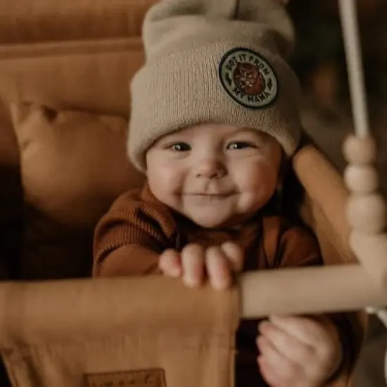 Sweet Swinging - Indoor Baby Swing w/ Pillow - Nutmeg image {4}