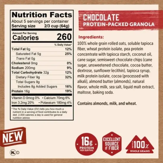 Kodiak Protein-Packed Chocolate Oat Granola - 11oz image {4}