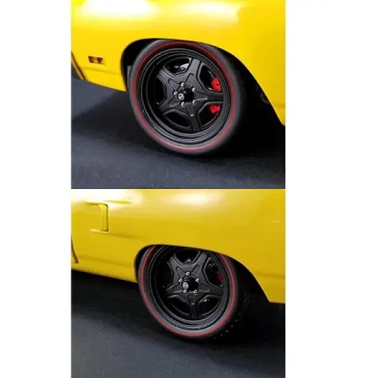 5-Spoke Wheel and Tire Set of 4 from 1970 Plymouth Road Runner Street Fighter 6-Pack Attack 1/18 by GMP image {1}