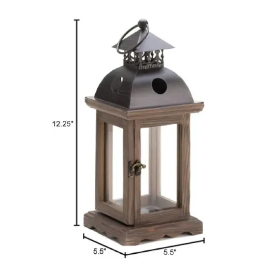 Iron Monticello Outdoor Lantern Brown - Zingz & Thingz image {3}