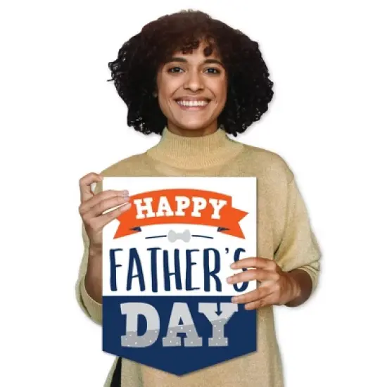 Big Dot of Happiness Happy Father's Day - Outdoor Home Decorations - Double-Sided We Love Dad Party Garden Flag - 12 x 15.25 inches image {7}