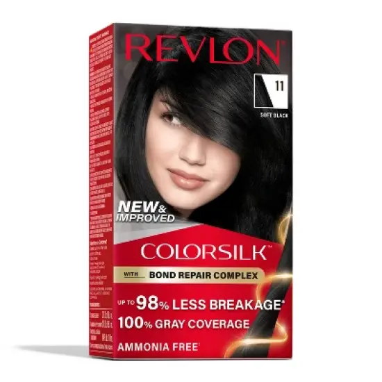 Revlon ColorSilk Permanent Hair Color with Bond Repair Complex - Black image {17}