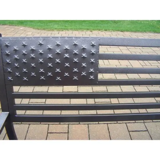 American Pride Outdoor Bench - Bronze - Oakland Living image {1}