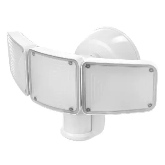 Home Zone Security&reg; 3,500-Lumen Triple-Head Ultrabright LED Security Light in White image {8}