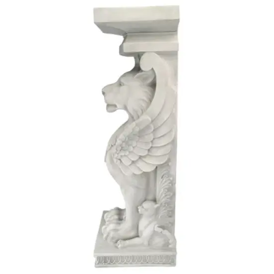 Design Toscano Trapezophoron Sculptural Winged Lion Pedestal image {3}