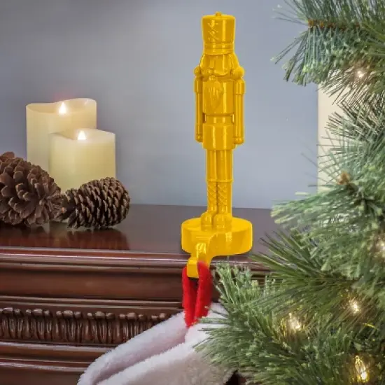 10&rdquo; Nutcracker Stocking Holder Yellow - National Tree Company image {1}