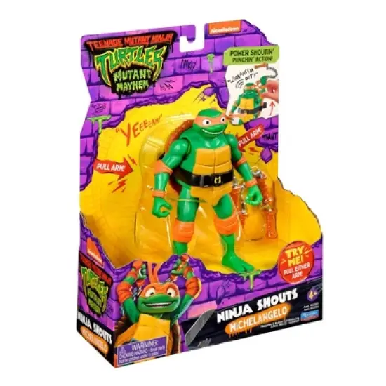 Teenage Mutant Ninja Turtles: Mutant Mayhem Ninja Shouts Michelangelo Action Figure image {2}