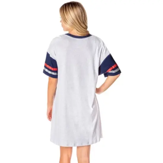 Marvel Comics Womens' Captain America Symbol Nightgown Pajama Shirt Dress Grey image {1}
