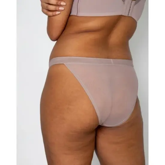 Curvy Couture Women's Plus Size Sheer Mesh String Bikini Panty image {4}