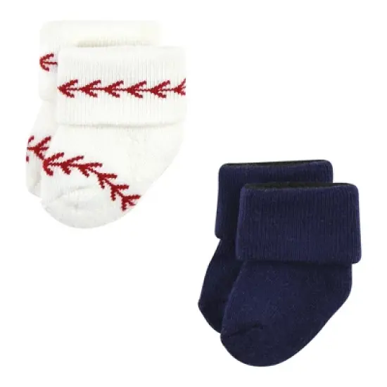 Little Treasure Infant Boy Newborn Socks, Baseball image {2}