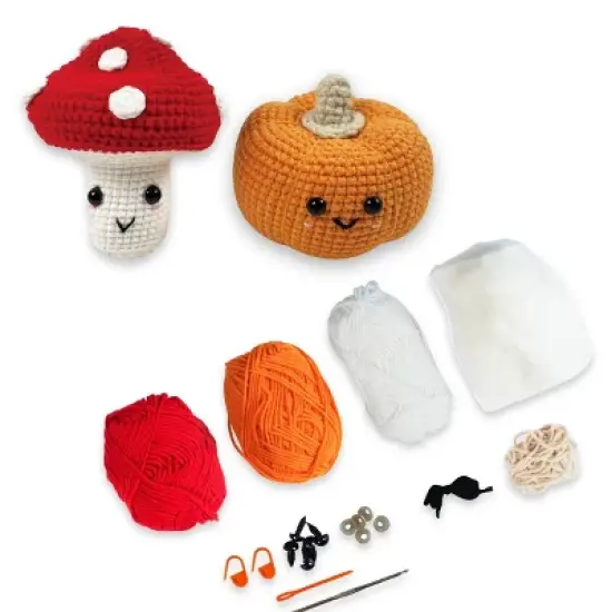 2ct Crochet Kit Pumpkin/Mushroom - Bullseye's Playground&trade; image {2}