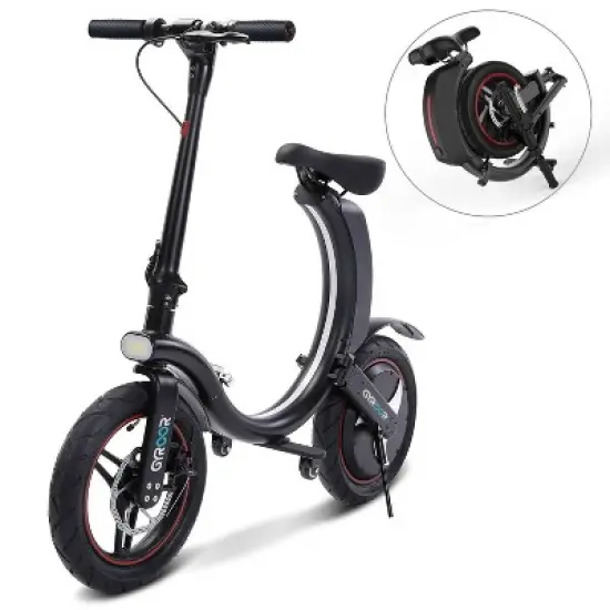 Gyro C2 14" Foldable Step Through Electric Bike - Gray image {2}