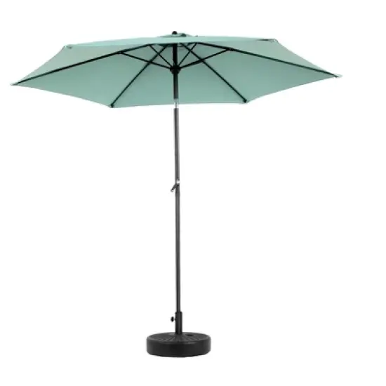 Gulches 9FT Outdoor Patio Umbrella Outdoor Table Umbrella with Push Button Tilt and Crank(Base Not Included)(Light green) image {2}