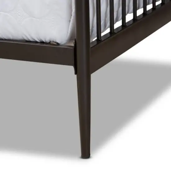 Full Rupert Vintage Industrial Metal Daybed Black - Baxton Studio image {4}