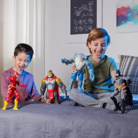 DC Comics Batman 12" Action Figure 4pk (Batman + The Flash vs Gorilla Grodd + King Shark) (Target Exclusive) image {5}